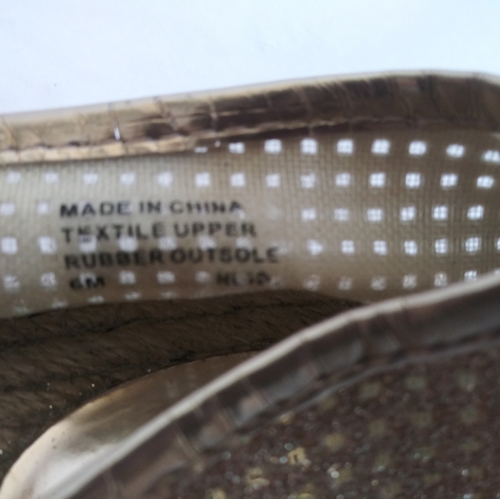 Michael Kors espadrilles metallic sz 6M - Picture 7 of 12